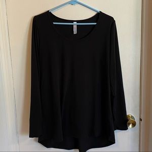 Black Lularoe Lynnae Long Sleeve Top size L